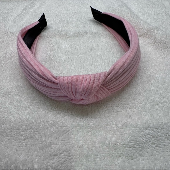 Pink cotton knotted headband - NWOT - great spring color-comfortable 2 Available - Picture 3 of 6